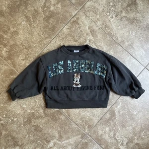 Zara Disney girls Minnie Mouse sequin Los Angeles kids jumper Size 6 years - Picture 1 of 8