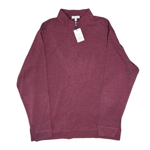 Peter Millar Currant Red Crown Comfort Quarter-Zip Pullover NWT 2XL Sweater - Picture 1 of 5