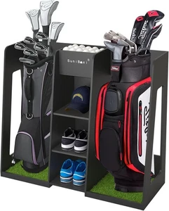 Golftasche Organizer Aufbewahrung Ständer Halter passt 2 extra große Golfschlägertaschen a - Bild 1 von 6