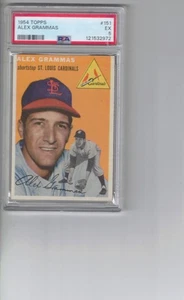 1954 Topps - #151 Alex Grammas, St. Louis Cardinals Rookie Card PSA-5 - Bild 1 von 2