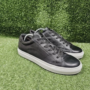 To Boot New York Sierra Black Grain Leather Made In Italy Casual Sneakers Mens 9 - Picture 1 of 10