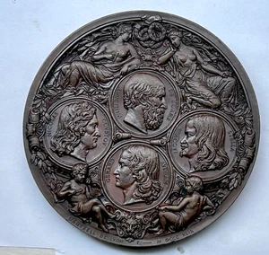SOCIETE DE AMIS DES ARTS DE LYON BRONZE MEDAL - 80 mm - Picture 1 of 3