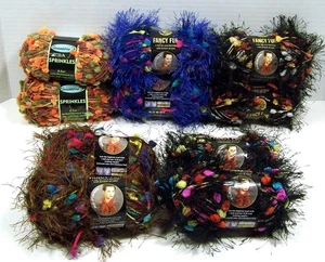 AUSGEFALLENES FELL & STREUSEL Wimperngarn gemischt Herbst Herbst schwarz blau Löwe 10 SET NEU - Bild 1 von 6