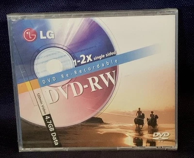 LG DVD-RW DVD Re-Recordable 120 Min Video 4.7 GB Data DVD Sealed - Image 1 of 4