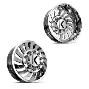 28x8.25 KG1 Forged KD005 Razor Pol DIRECTIONAL DUALLY Wheels 10x285 Set of 6 - Picture 1 of 5