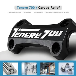 For Yamaha Tenere 700 XTZ XT700Z T700 T7 19-25 Handlebar Riser &Top Clamps Cover - Picture 1 of 11