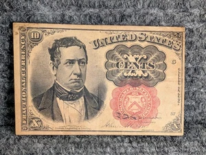 1874 US 10c Ten Cent Fractional Currency Bill Paper Money - Picture 1 of 4