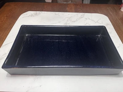 Original Japonés Suiban "15.75 X 9 X 2” Azul Hecho en Japón Foto 1 de 4