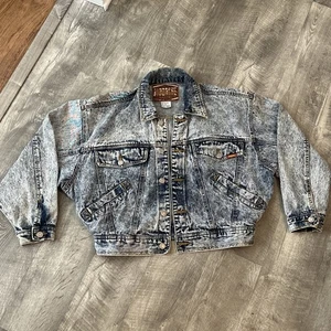 Chaqueta vaquera vintage Jordache Basics lavado ácido envejecida talla M-80s/90s - Imagen 1 de 18