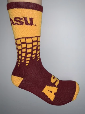 ARIZONA STATE SUN DEVILS NCAA FOOTBALL JERSEY LOGO DIGI LINES CREW LENGTH SOCKS Cover