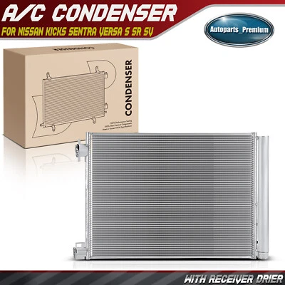 Condensador de CA con receptor secador con soporte para Nissan Kicks Sentra Versa S SR SV Foto 1 de 4