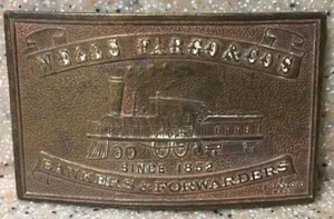 Hebilla de cinturón vintage Wells Fargo & Co Bankers hecha por Tiffany & Co Londres Inglaterra Reino Unido - Imagen 1 de 4