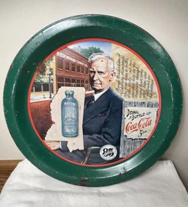 Coca Cola 85th Anniversary Metal Round Serving Tray/ From Vicksburg Mississippi  - Picture 1 of 15