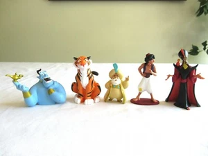 Disney Store Aladdin Figure Playset Genie Rajah Tiger Sultan Jafar Cake Toppers - Picture 1 of 12