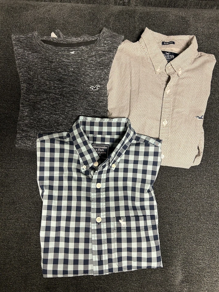 Hollister & Abercrombie and Fitch Lote de 3 Camisas XS para Adultos Foto 1 de 1