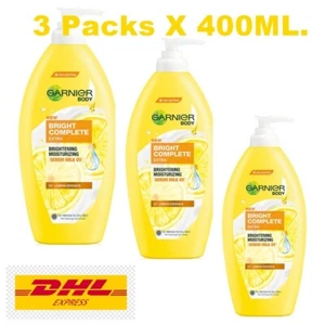 3X Garnier Body Lotion 400ml Bright Complete Extra Brightening Moisturizing - Picture 1 of 6