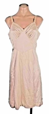 Vestido Aristocraft Vintage Largo Completo Sin Mangas Beige Festoneado Años 50 40 Promedio Nuevo sin Etiquetas Foto 1 de 4