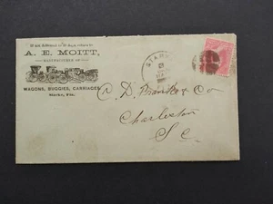 Florida: Starke 1898 Mott Horse Wagons Illustrated Advertising Cover - Picture 1 of 2