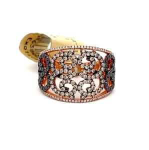 LeVian Chocolate Diamond Ring Exotics ZUKG4 1 Carat Swirl New With Tags 14k Gold - Picture 1 of 14