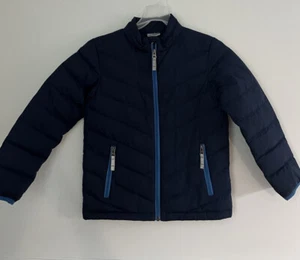 Hanna Andersson Navy Down Feather Lightweight Zip Up Jacket Size 130 - Picture 1 of 5