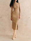 NEW SEZANE Harper Dress In Light Camel Size M $225