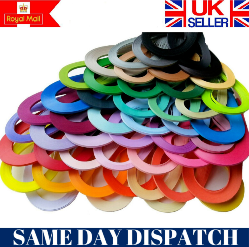 Shilpi Quilling Strips Family Pack - 5mm Width, 700 Strips In 7 Color Families (Pink, Blue, Green, Etc.)
