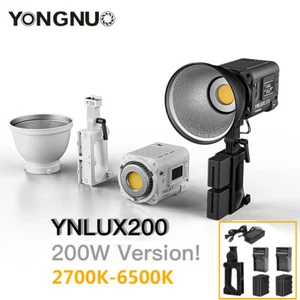 YONGNUO YNLUX200 200W Bi-color LED Video Light 2700K-6500K +Handle Power Adapter - Picture 1 of 12