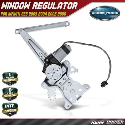 Regulador de ventana eléctrica del conductor trasero para INFINITI G35 03-06 sedán con motor de 2 pines Foto 1 de 4