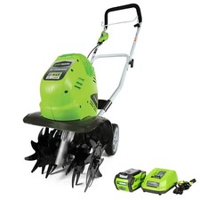 Image of Greenworks 40V 10-Inch Cordless Tiller