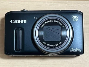 Canon SX260HS Digital Camera PowerShot SX260HS Optical 20x Zoom black - Picture 1 of 20