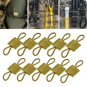 10Pcs/Set PTT Retainer MOLLE Webbing Kit Antennas Communication Cable Storage - Picture 1 of 15