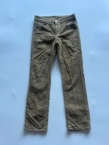 Levi's Corduroy Pants Girls 28x30 Brown Red Tab Straight Leg Comfort Five Pocket - Picture 1 of 11