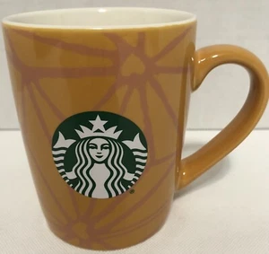 2021 Starbucks orange und rosa geometrisches Muster mit Herz 10 Unzen Kaffee-/Teebecher - Bild 1 von 3