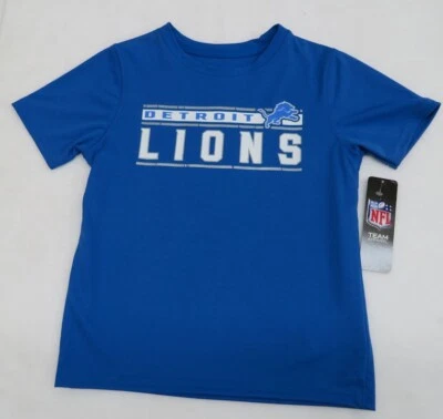 NFL Detroit Lions Boys Blue Dri-Tech T-Shirt Size 4 - Image 1 of 3