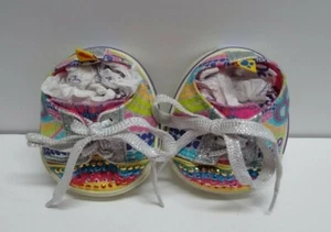 Zapatillas Build A Bear BABW Rainbow Twinkle Toes estrás dibujantes - Imagen 1 de 6