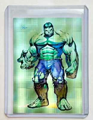 THE INCREDIBLE HULK ( BRUCE BANNER ) 1/1 MASTERPIECE REFRACTOR ART SKETCH CARD - Image 1 of 2