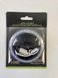 Selfie Ring Light 3 Levels Rechargeable Clip on for Cell Phones Laptops Photos - Picture 1 of 8