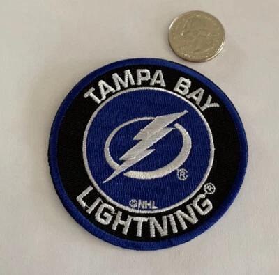 Tampa Bay Lightning Vintage Style Embroidered Iron On Patch..Beautiful! 3"x 3” - Image 1 of 3