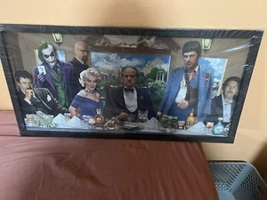 Mafiosos Picture Frame Chapo And Scarface 16x32 Inches - Picture 1 of 3