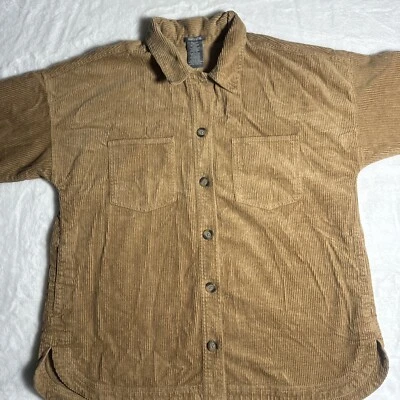 Matty M Ladies Women's Corduroy Shirt Jacket, Camel Size XL - Image 1 of 4