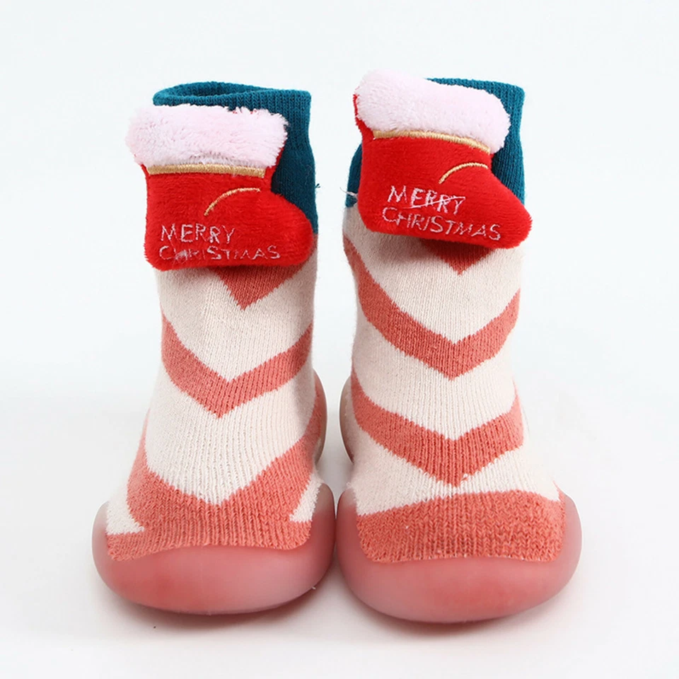 Niños Bebés Niña Niños Pequeños Antideslizantes Zapatillas Calcetines Zapatos Invierno Cálido Foto 1 de 4
