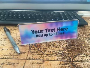 Personalised Colourful Desk Name Plaque Desk Name Plate - Office Workplace - Picture 1 of 12