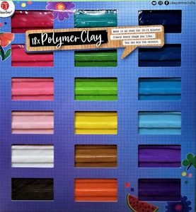 Modellierton Polymer Modelliermasse Ton Knete 18 Farben Set Ofen Clay NEU - Bild 1 von 9