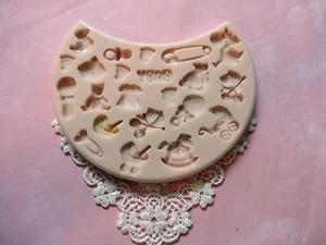 Super Baby Girl Set silicone mold fondant cake decorating APPROVED FOOD - Picture 1 of 4