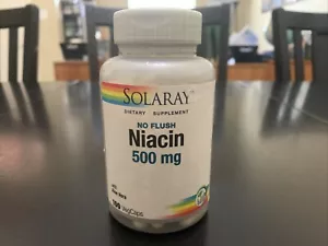 Solaray Niacin | No Flush | 500mg | Vitamin B-3 With Aloe Vera | 100 VeggieCaps - Picture 1 of 9