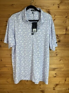 NWT Bad Birdie Baby Lush Golf Purple White Polo Shirt Mens XXL - Picture 1 of 9