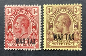 57. Turks & Caicos,1917,SC#MR1/2,Mint Hinge - Picture 1 of 2
