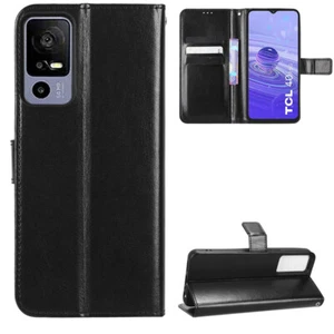 For TCL 405 40R 40SE / 305i/ ION Z Crazy Horse pattern Leather Flip Wallet Case - Picture 1 of 22