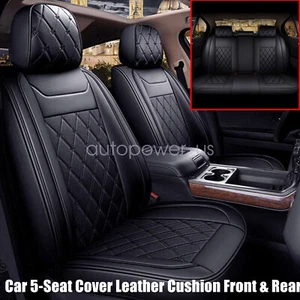 For JEEP Wrangler 2003-2017 Car 5-Seat Cover Leather Full Set Front Rear Cushion - Picture 1 of 11