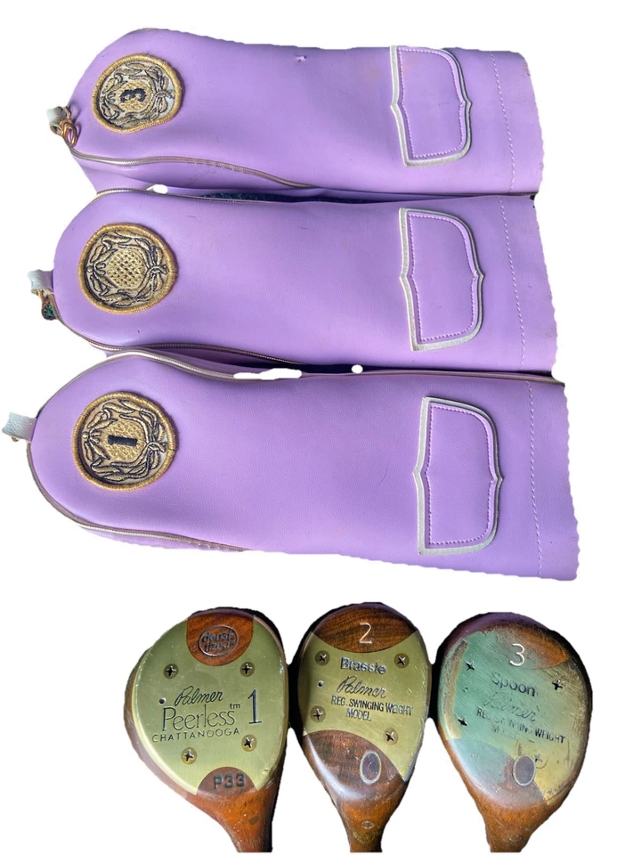 Juego de madera de caqui Arnold Palmer densibilizado 1w latón 2w cuchara 3w diestro acero HC's Foto 1 de 4